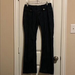 Y2k low rise Dark Blue Flared Jeans